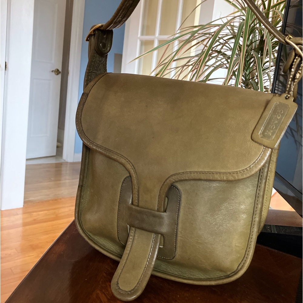 Vintage Coach Courier NYC Sage green